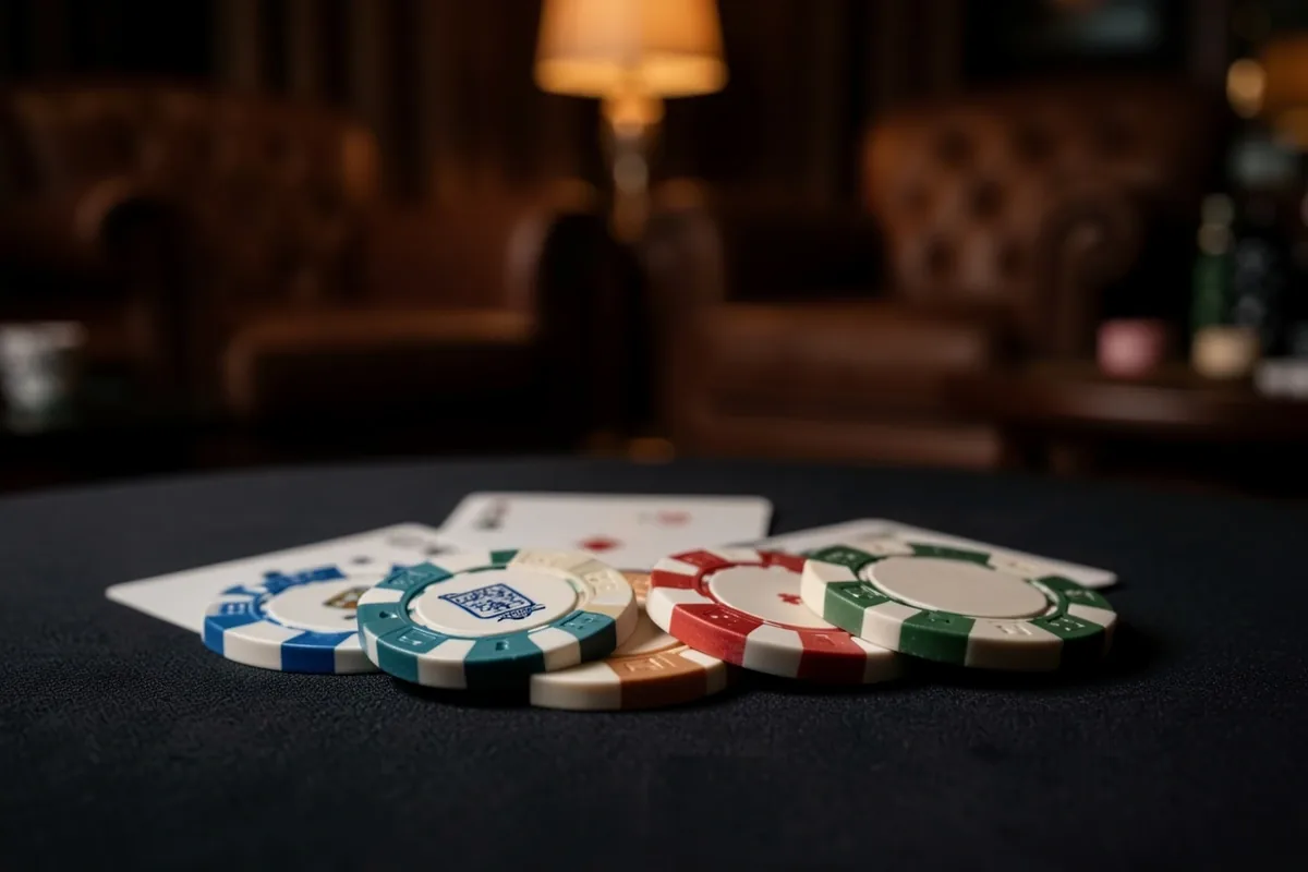 Équipements et tables de tournoi au salon de poker Mavenoora