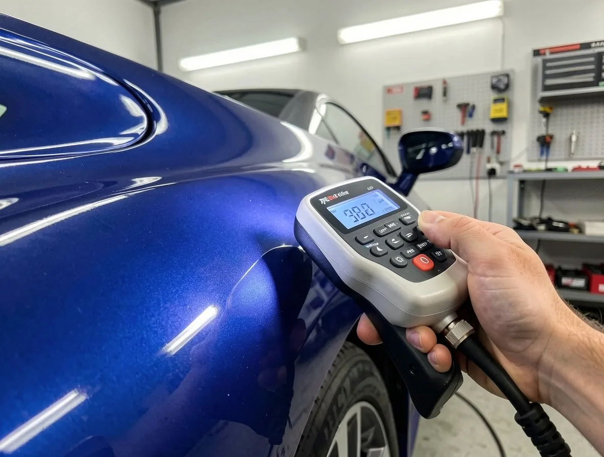 Travail de polissage et contrôle de vernis automobile chez Mavenoora