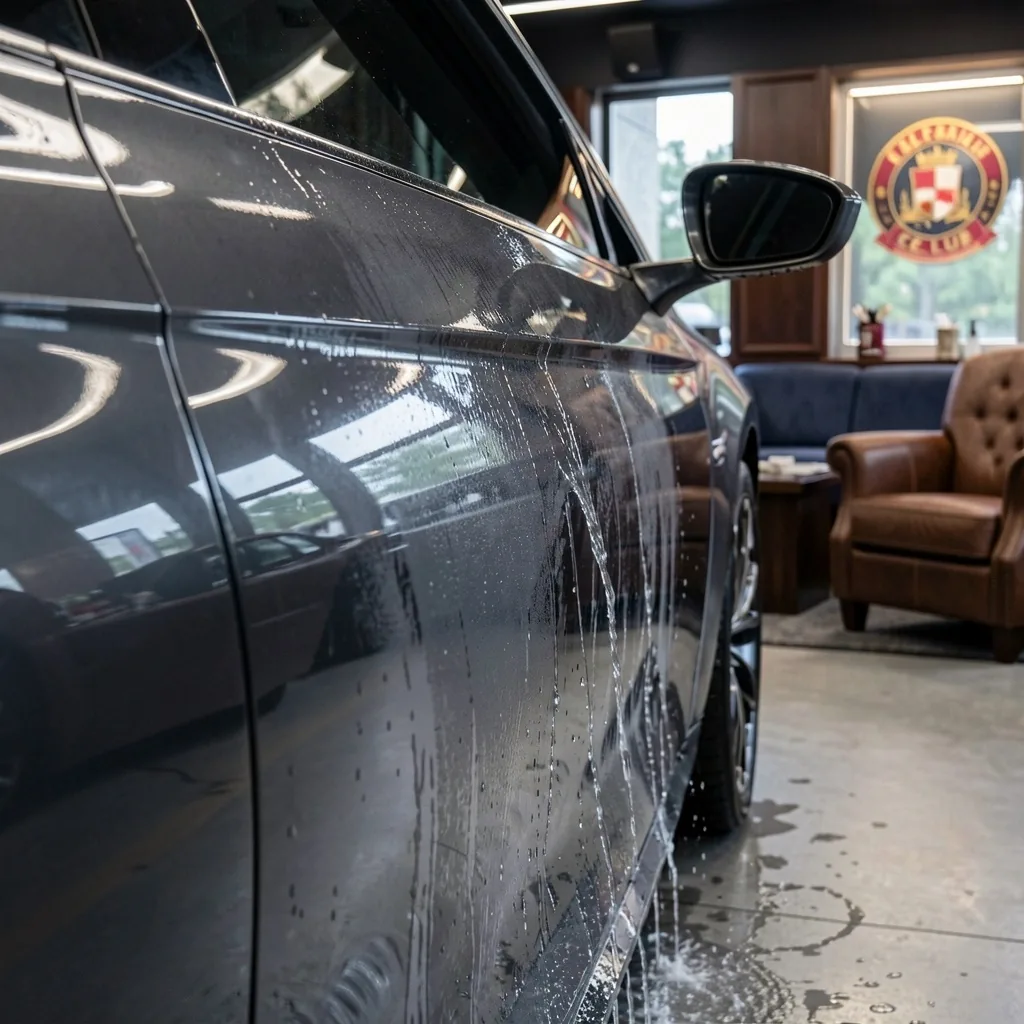Évacuation rapide de l'eau par effet hydrophobe sur carrosserie automobile