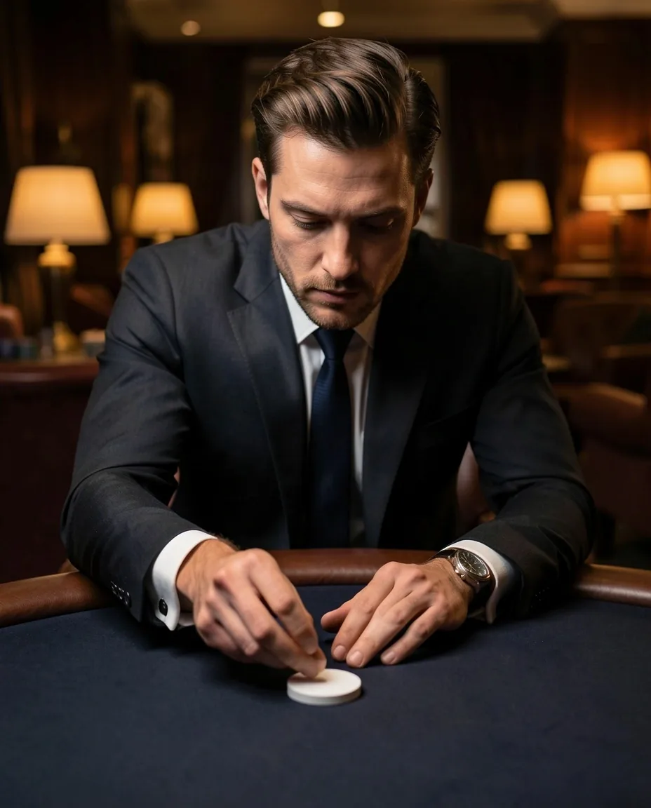 Gentleman joueur au salon privé Mavenoora