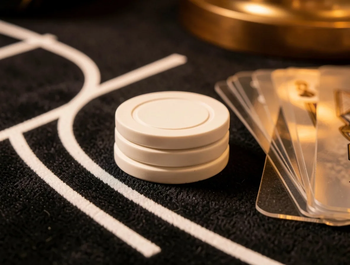 Jetons en céramique et cartes professionnelles