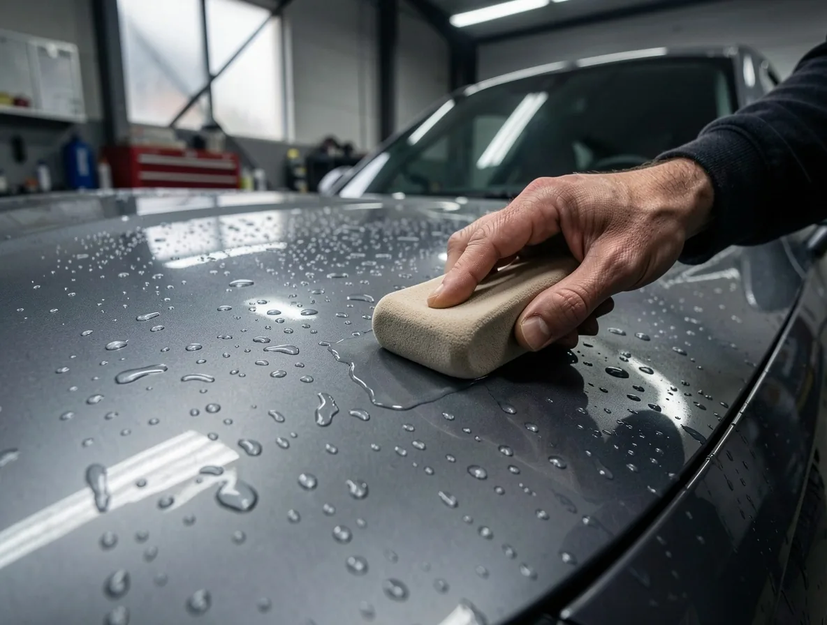 Prélavage mousse active et décontamination automobile Mavenoora